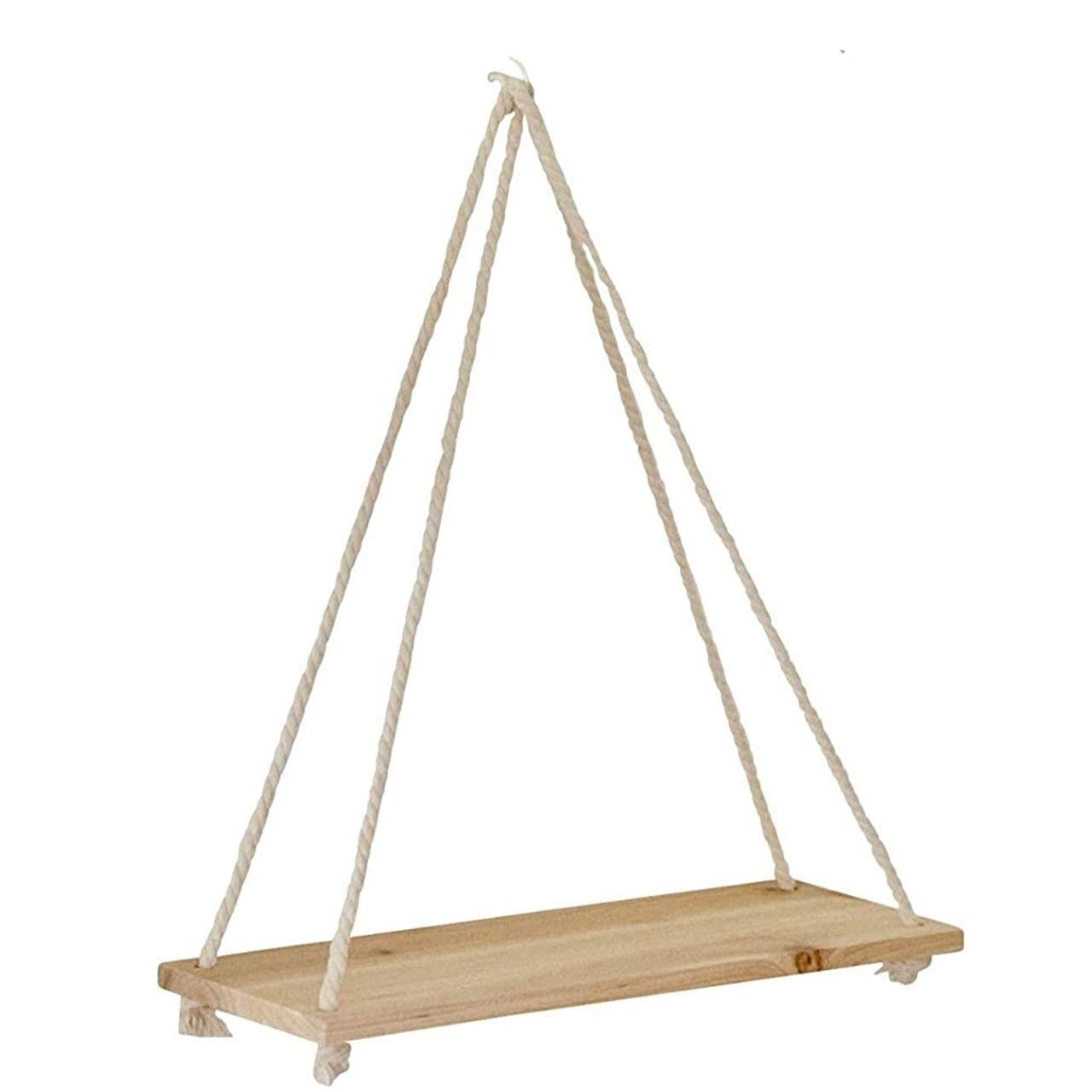 ecofynd Macrame Nordic Style Wall Hanging Wooden Shelf