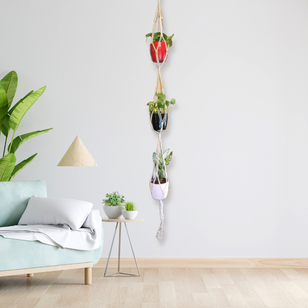 ecofynd Macrame Cotton Plant Hanger
