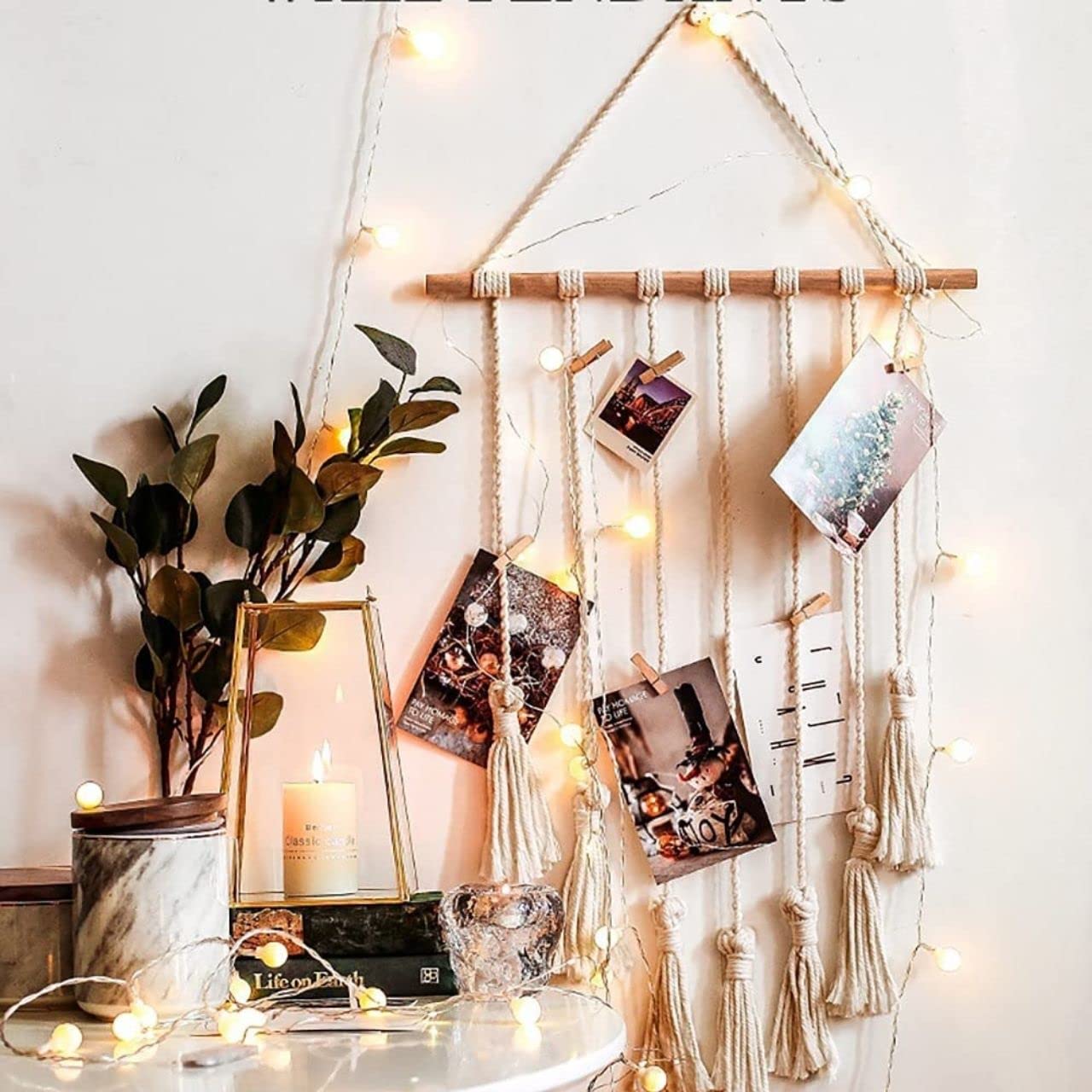 ecofynd Macrame Photo Display Wall Hanging