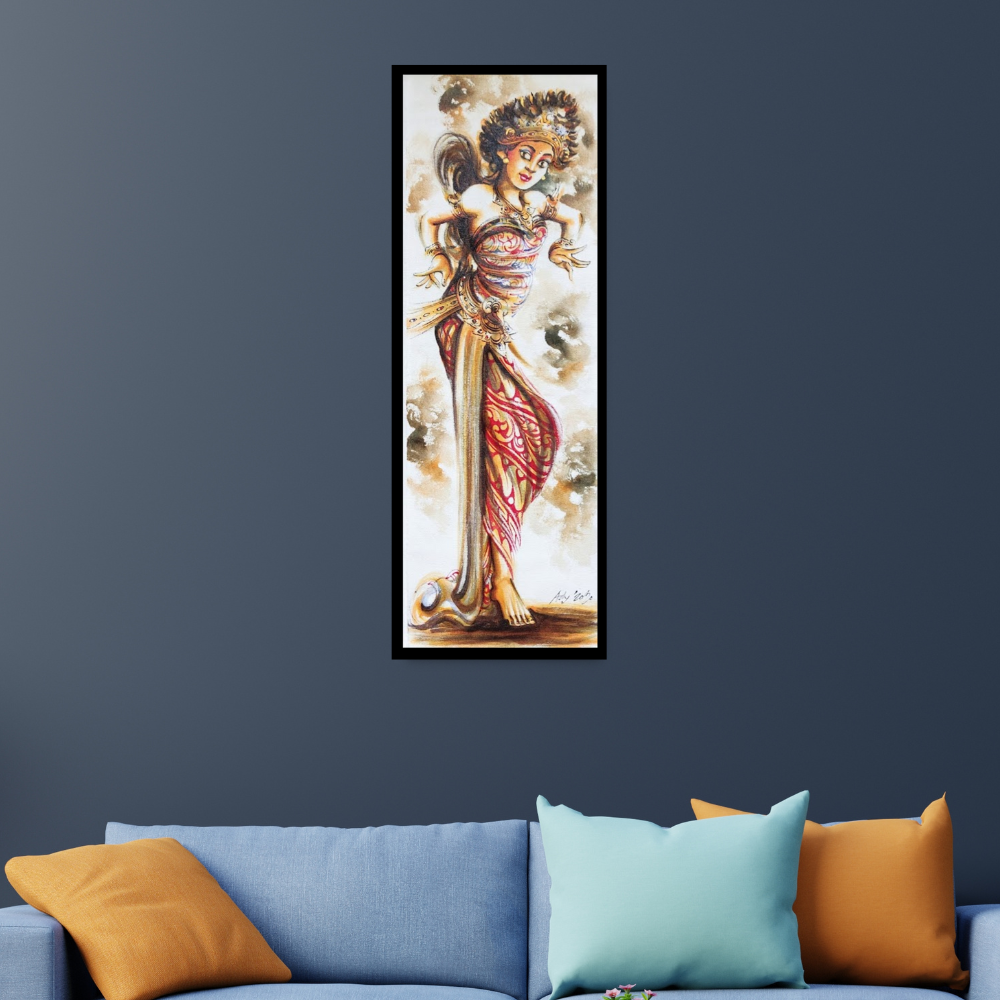 Large Artistic Traditional Legong Dancer Painting