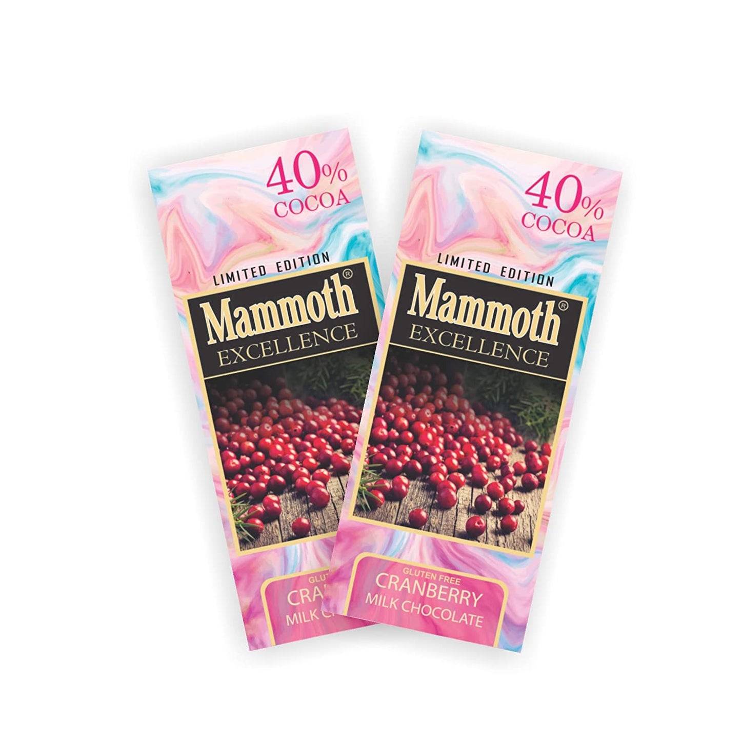 Mammoth 40% Cocoa Milk Chocolate - Cranberries