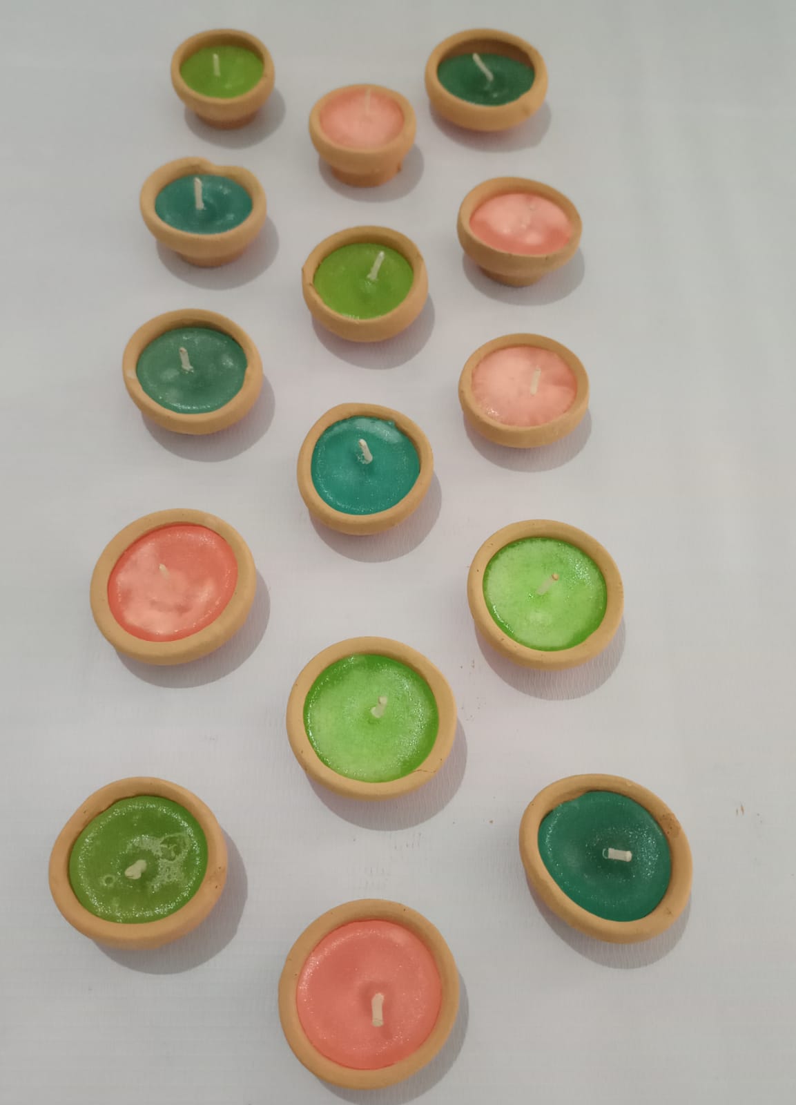 Fragrant Mosquito Repellent Earthen Diya Candle (Set of 36)