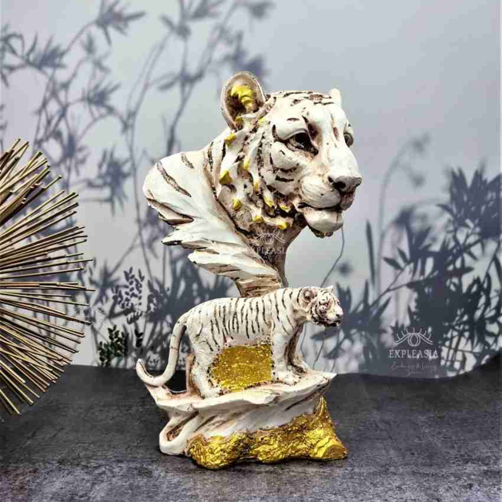 Tiger-Face with Standing Tiger Showpiece
