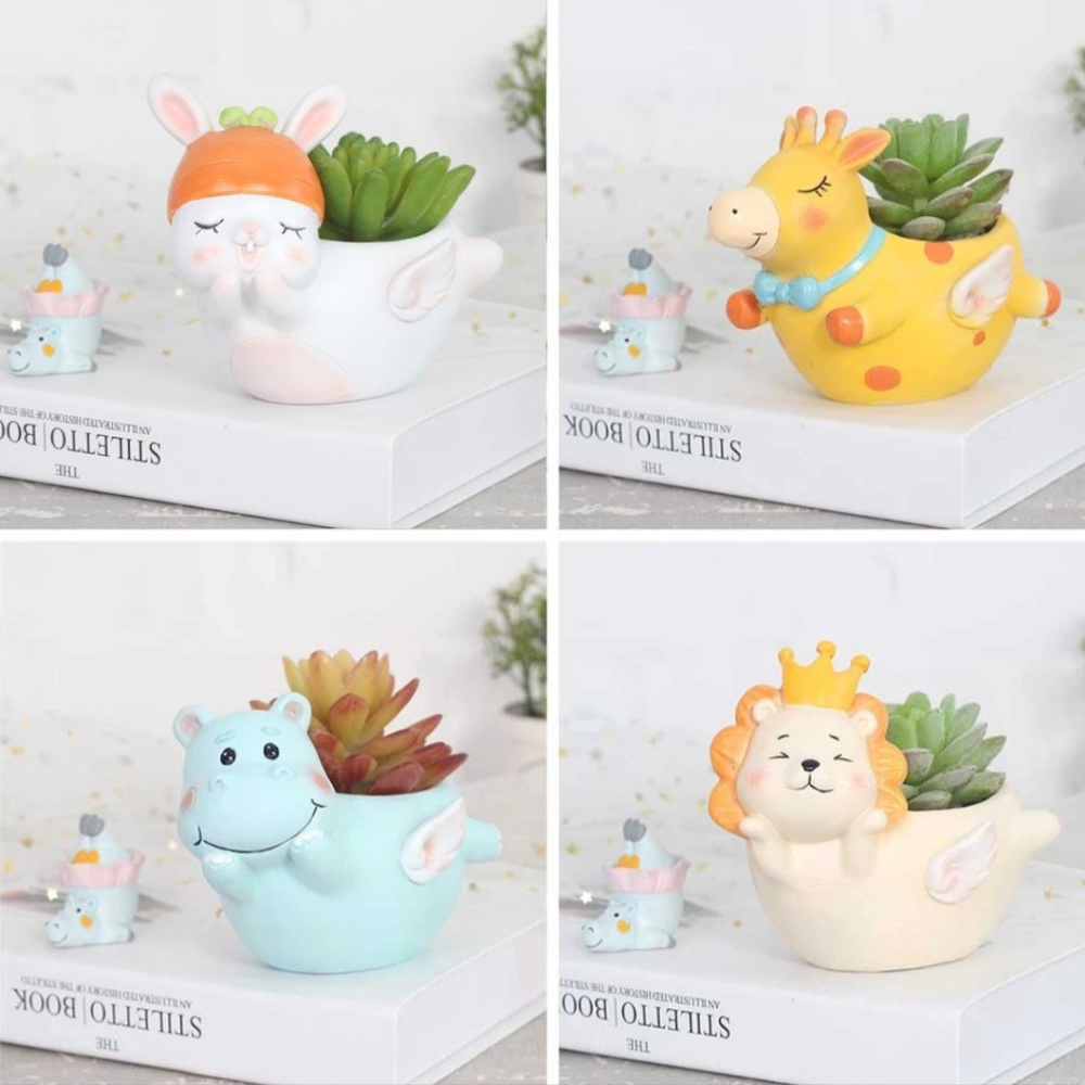 Wild Animals Planters/Pots (Set of 4)