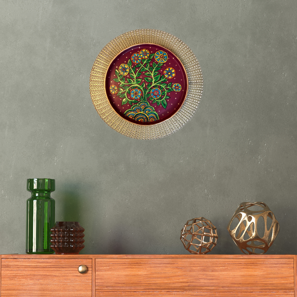 Kalamkari Tree of Life Wall Plate