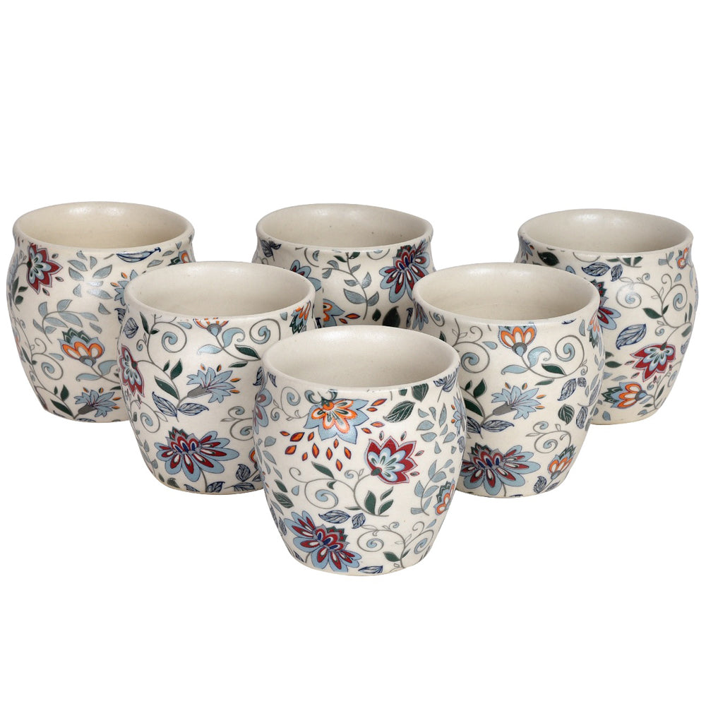 Handmade Ceramic Stoneware Kulhad (Set of 6)