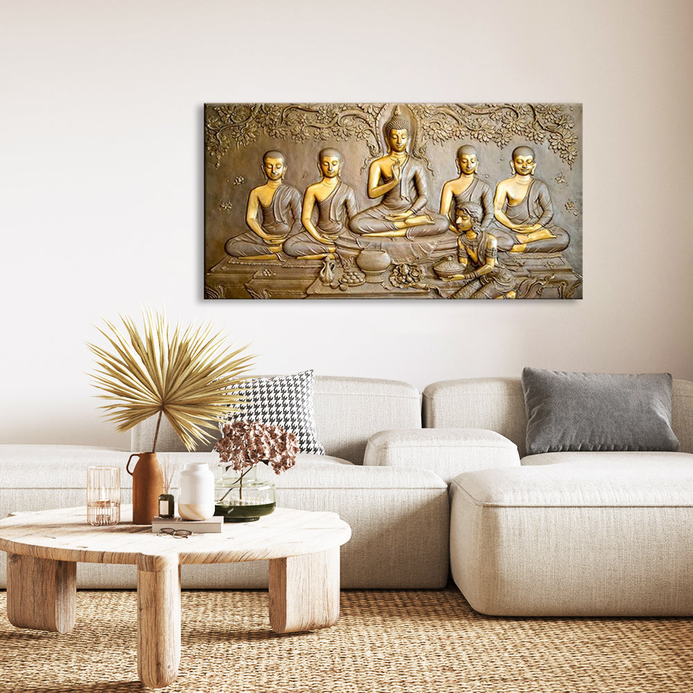 Panoramic Wall Painting | Teachings Of Buddha
