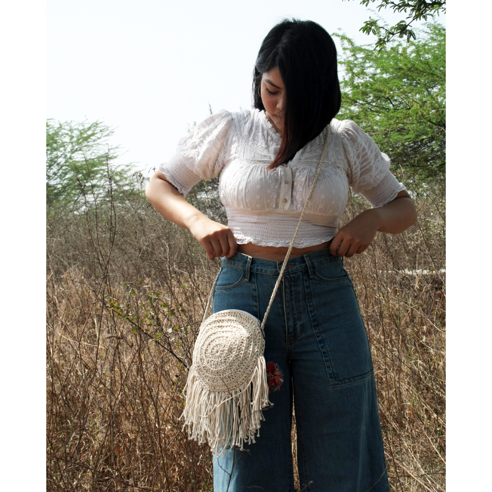 Miniature Round Sling With Tassels