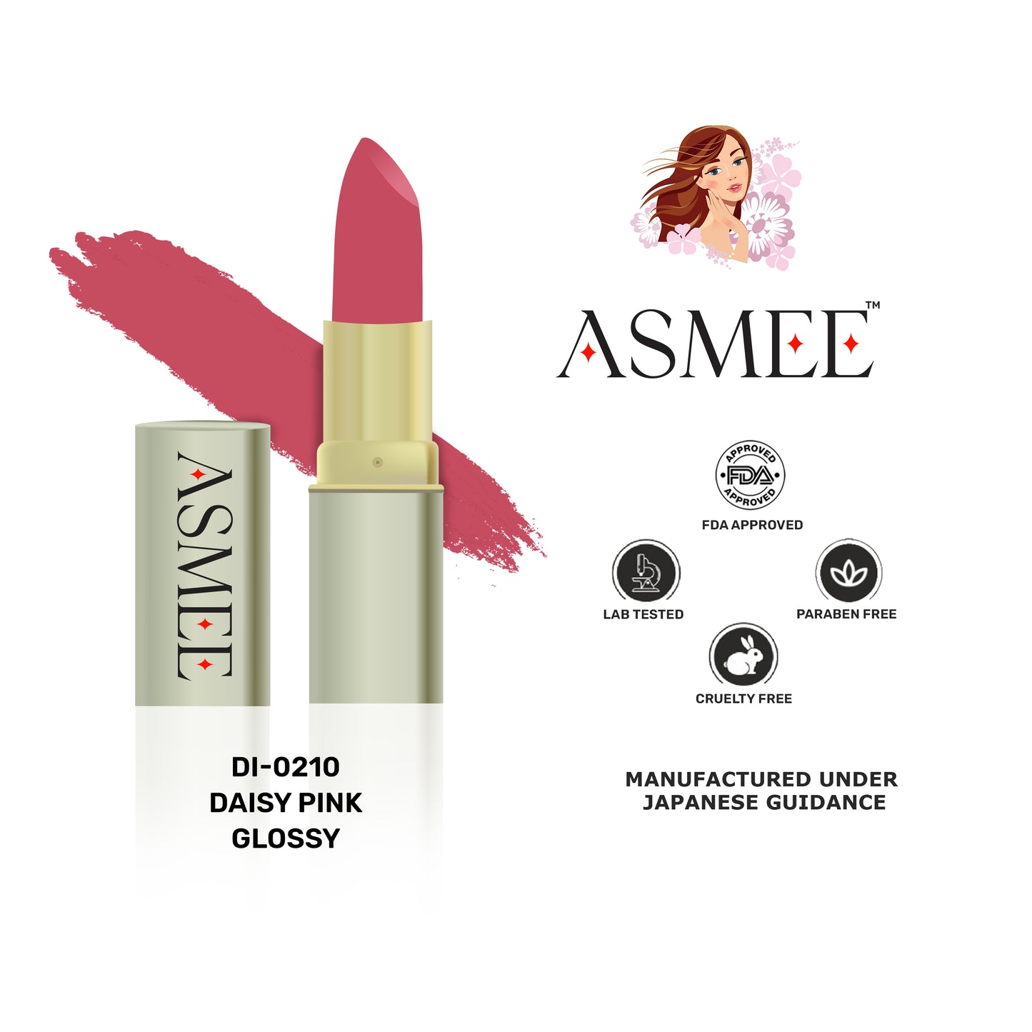 
                  
                    Daisy Pink-Asmee Glossy Lipstick (4.2g)
                  
                