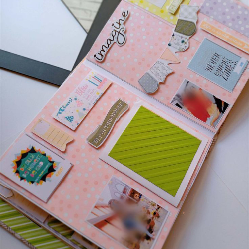 
                  
                    Personalised Birthday Scrapbook in pastels for him, her and kids
                  
                