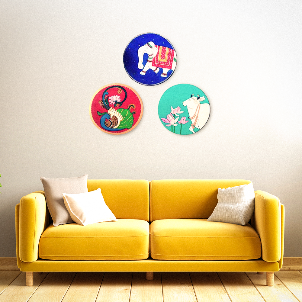 Wall Decor - Plate Painting (Set of 3)