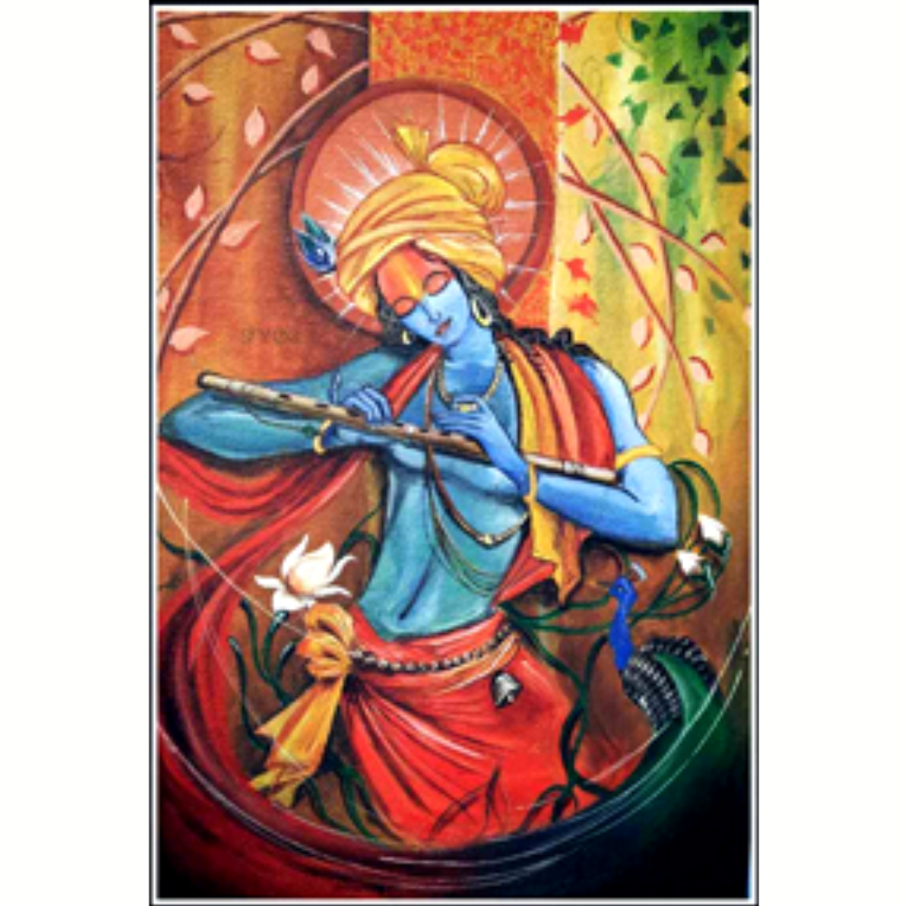 Lord Krishna - Kerala Mural Painting