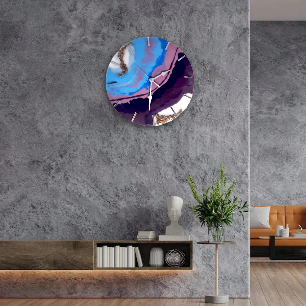 The Lavender Resin Wall Clock