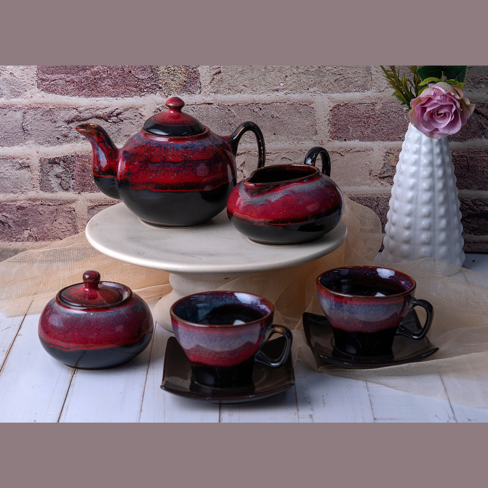 Maatikosh Handcrafted Multi glazed Kettleset