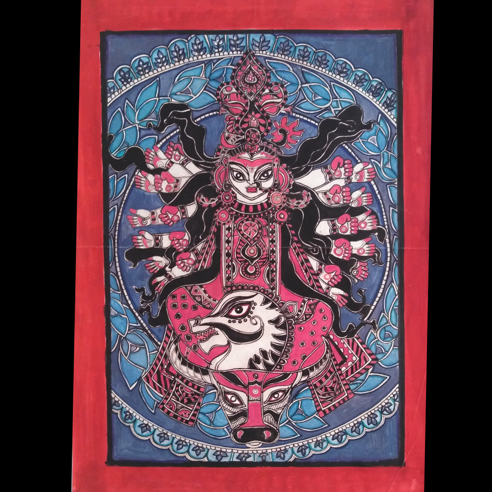 Durga Madhubani Art