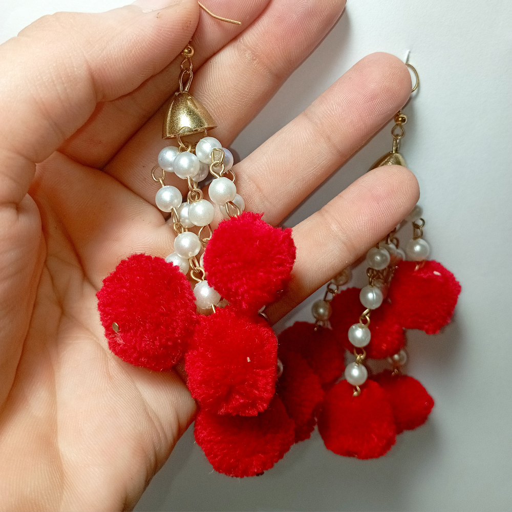Pom Pom Earrings