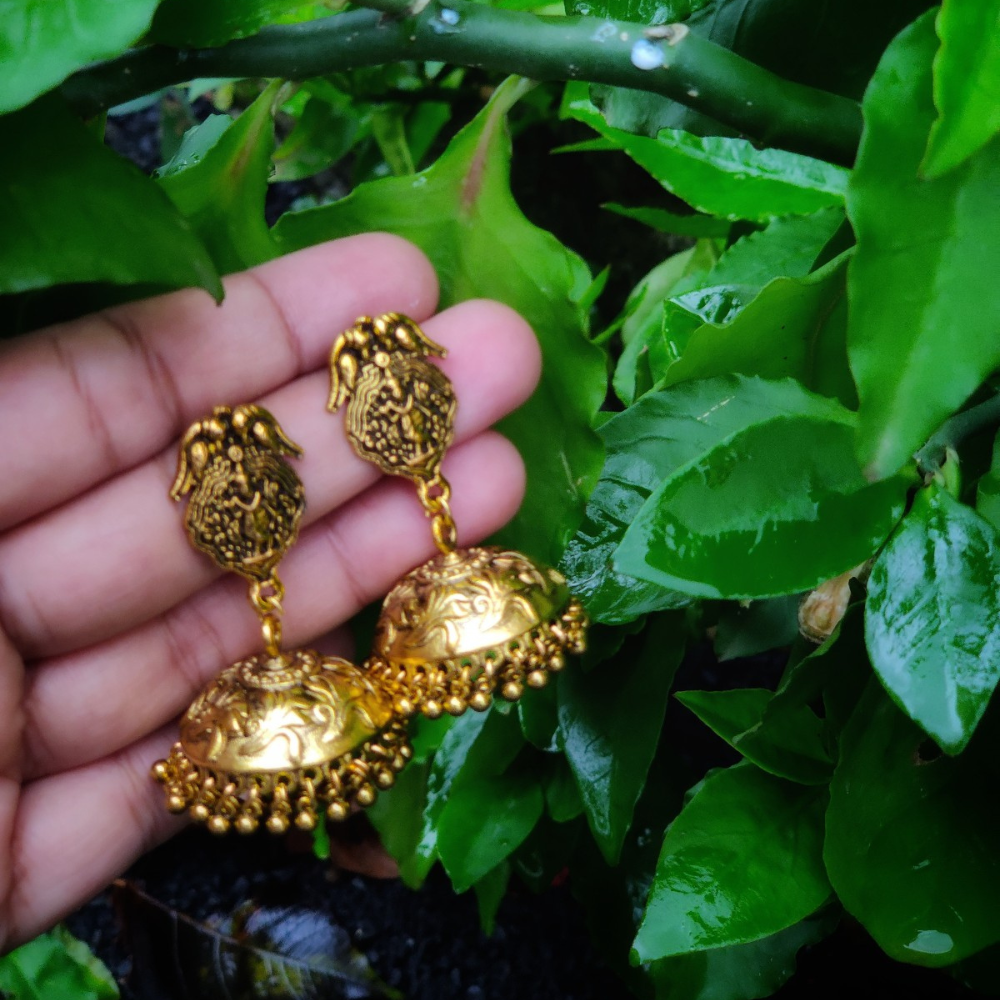 Krishna Stud Antique Jhumka