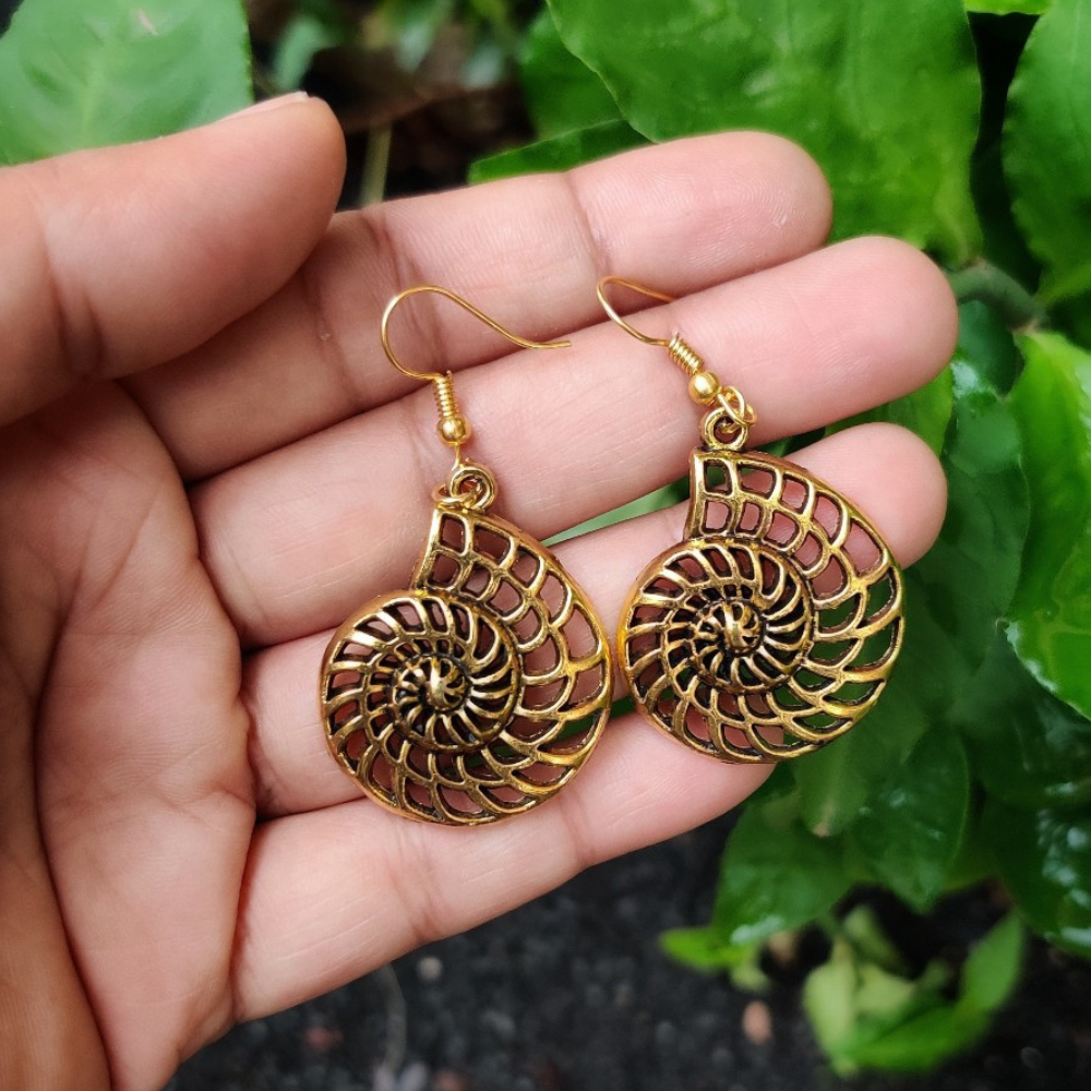 Vedaj Antique Golden Danglers