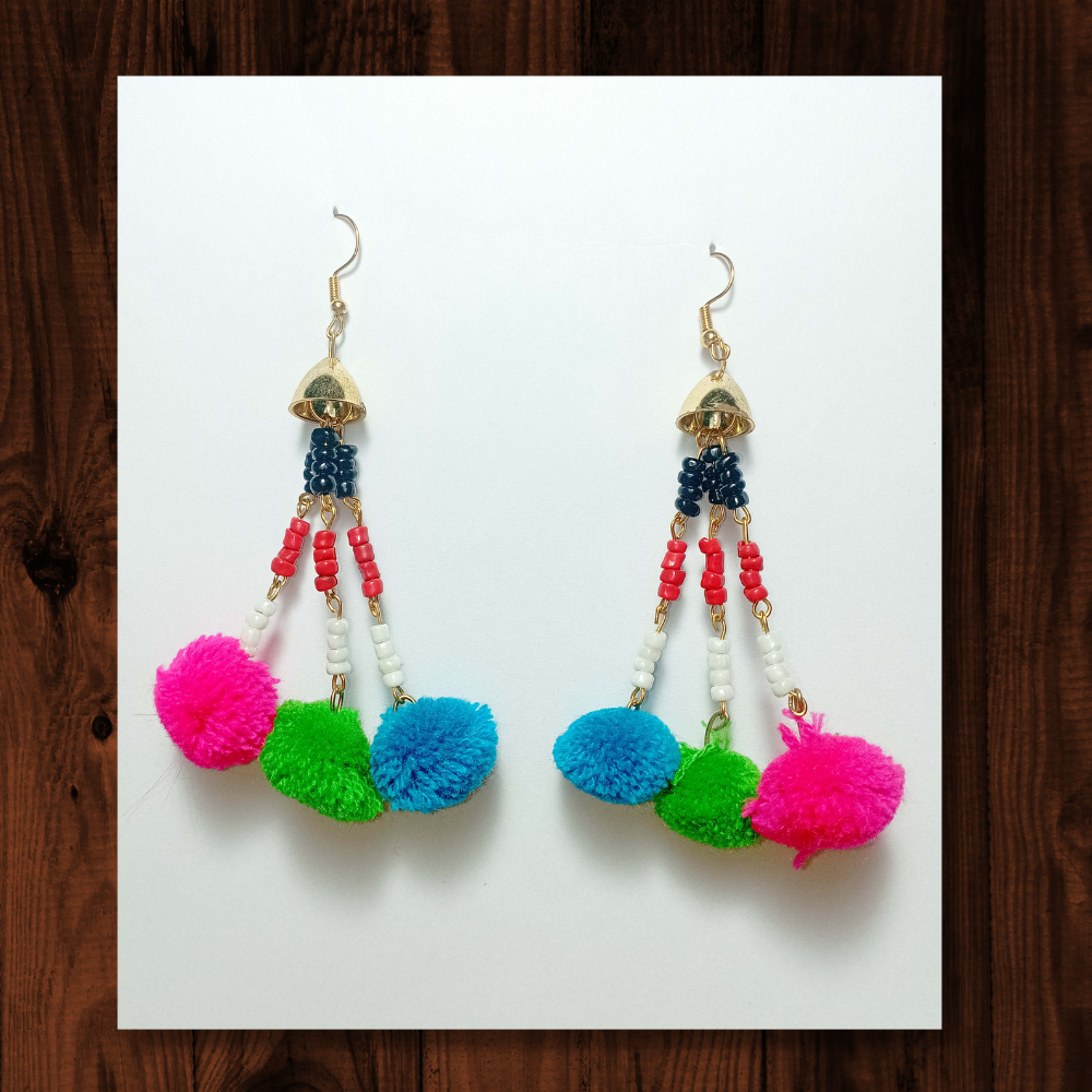 Pom Pom Earrings