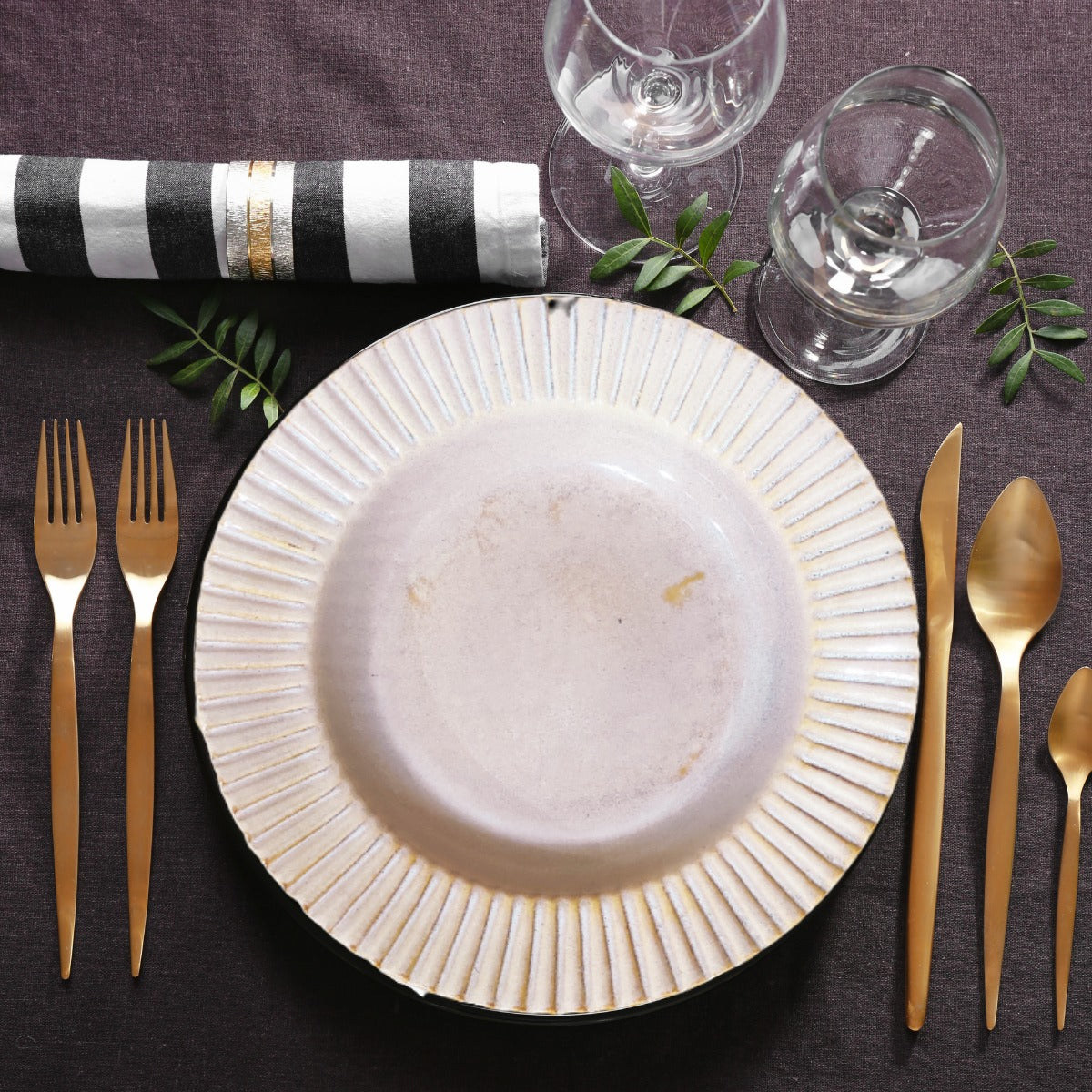 Maatikosh Handcrafted Salad/ Pasta Plate- Baby Pink