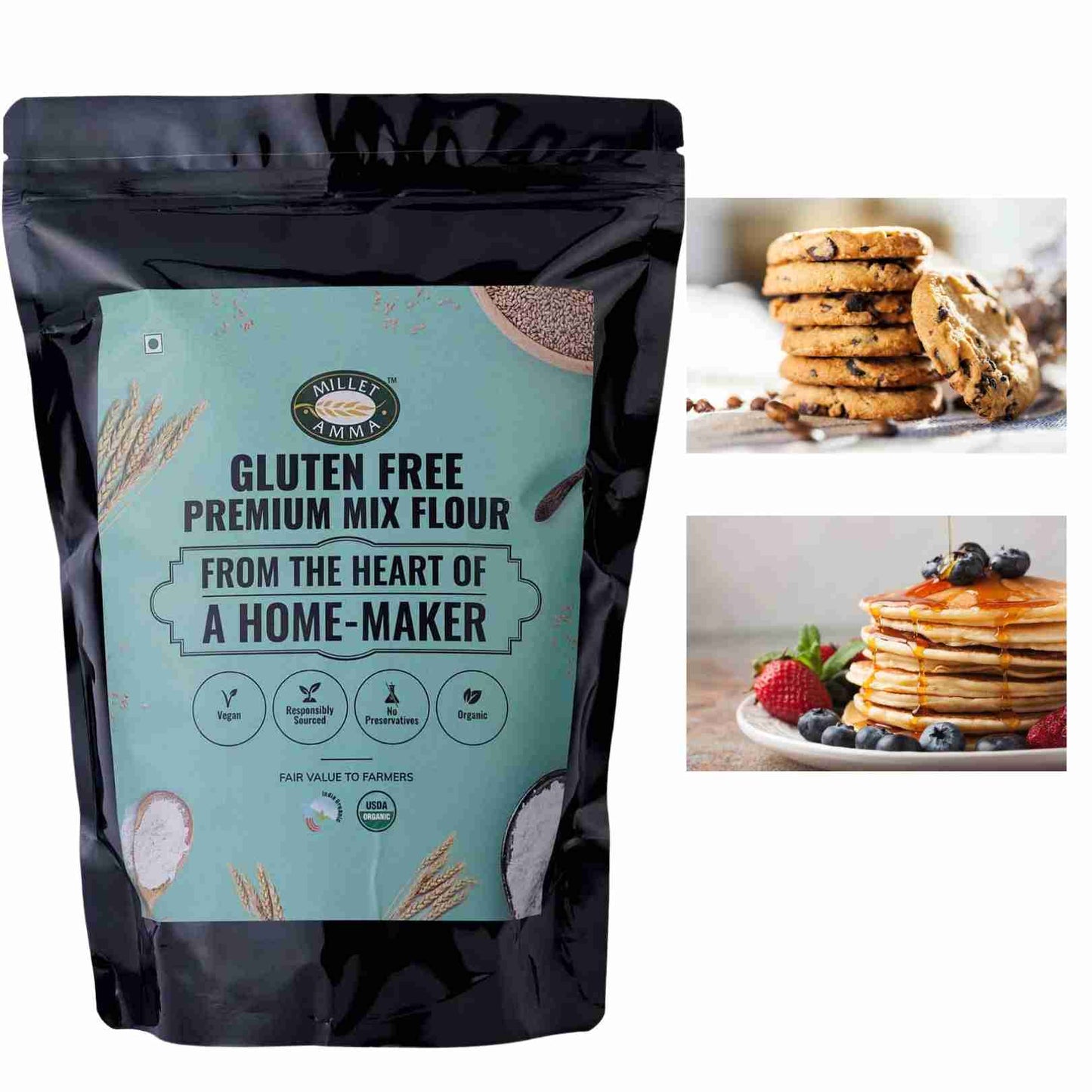 Millet Amma Premium Mix Flour (Quinoa, Barnyard, Amaranth & Kodo) - 1kg