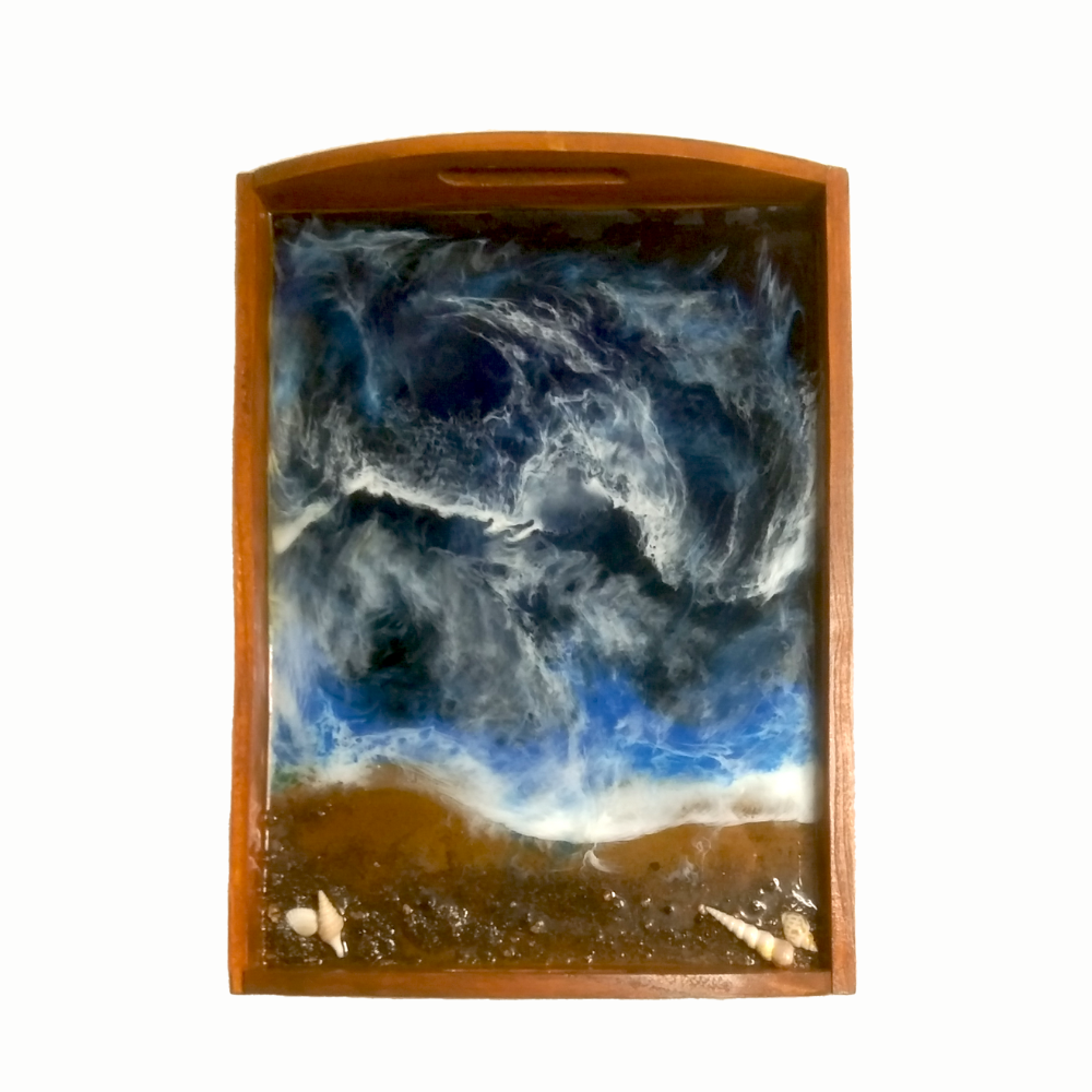 Pinewood Resin Tray