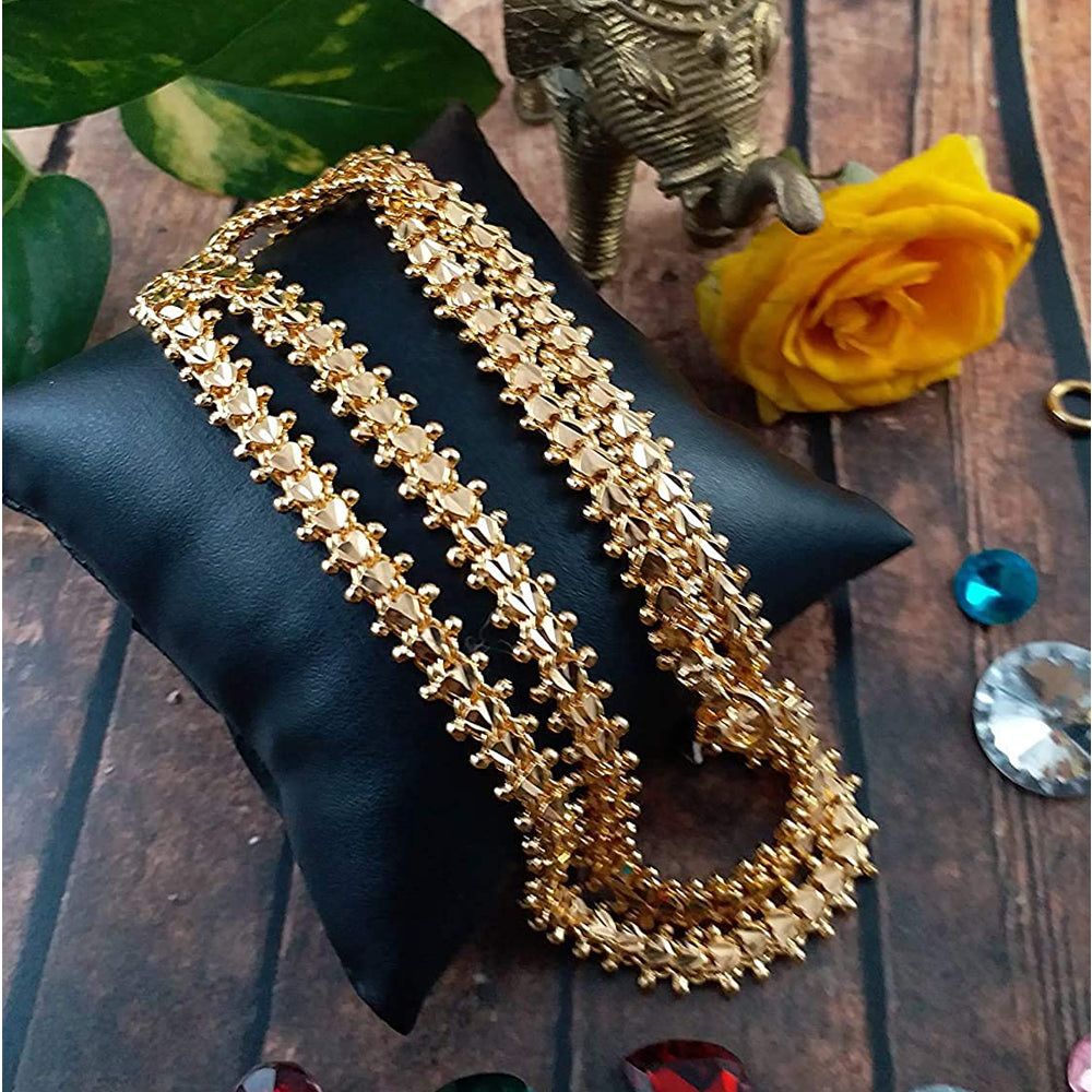 Gold Plated Heart Design Pooran Neck Chain