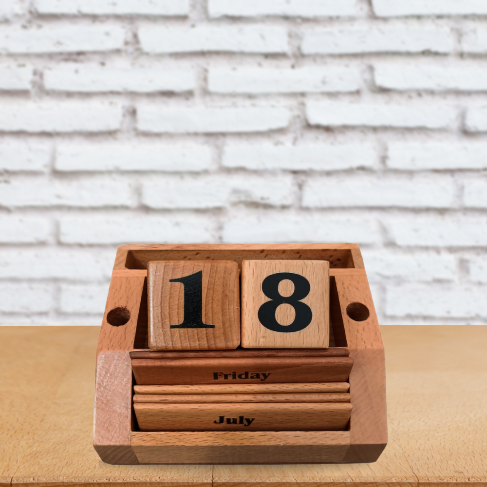 Wooden Calendar for Desktop