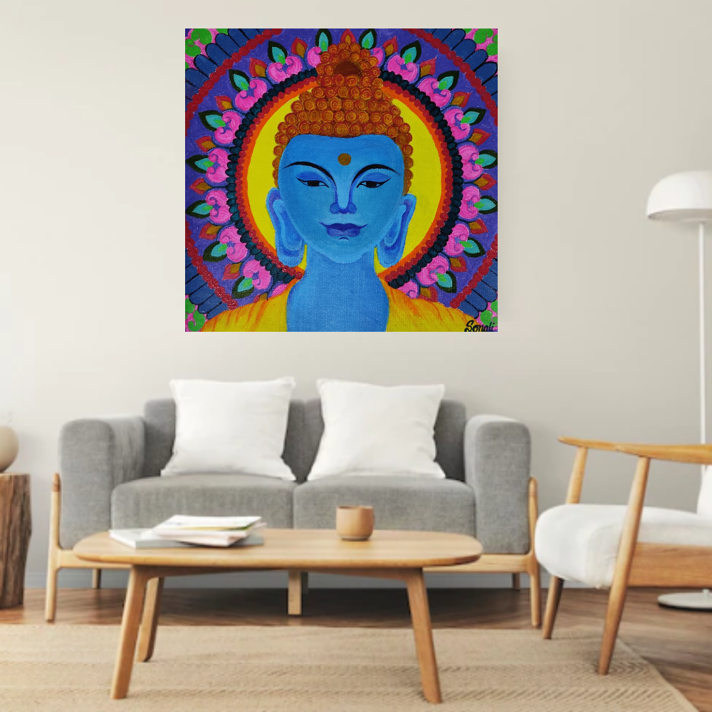 Buddha Acrylic Canvas Painting
