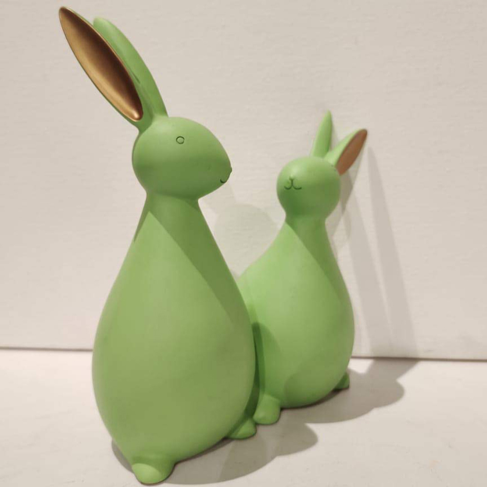 Rabbit Pair Showpiece