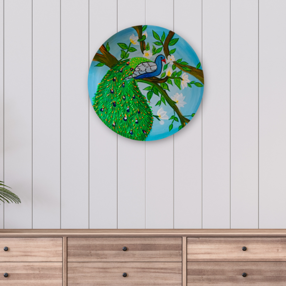 Peacock Motif Wall Plate