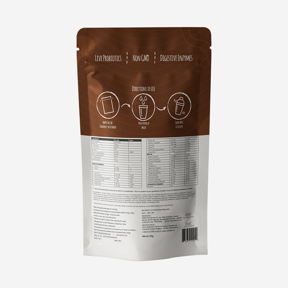 Upnourish Meal Replacement Double Chocolate Smoothie (Pack of 4)