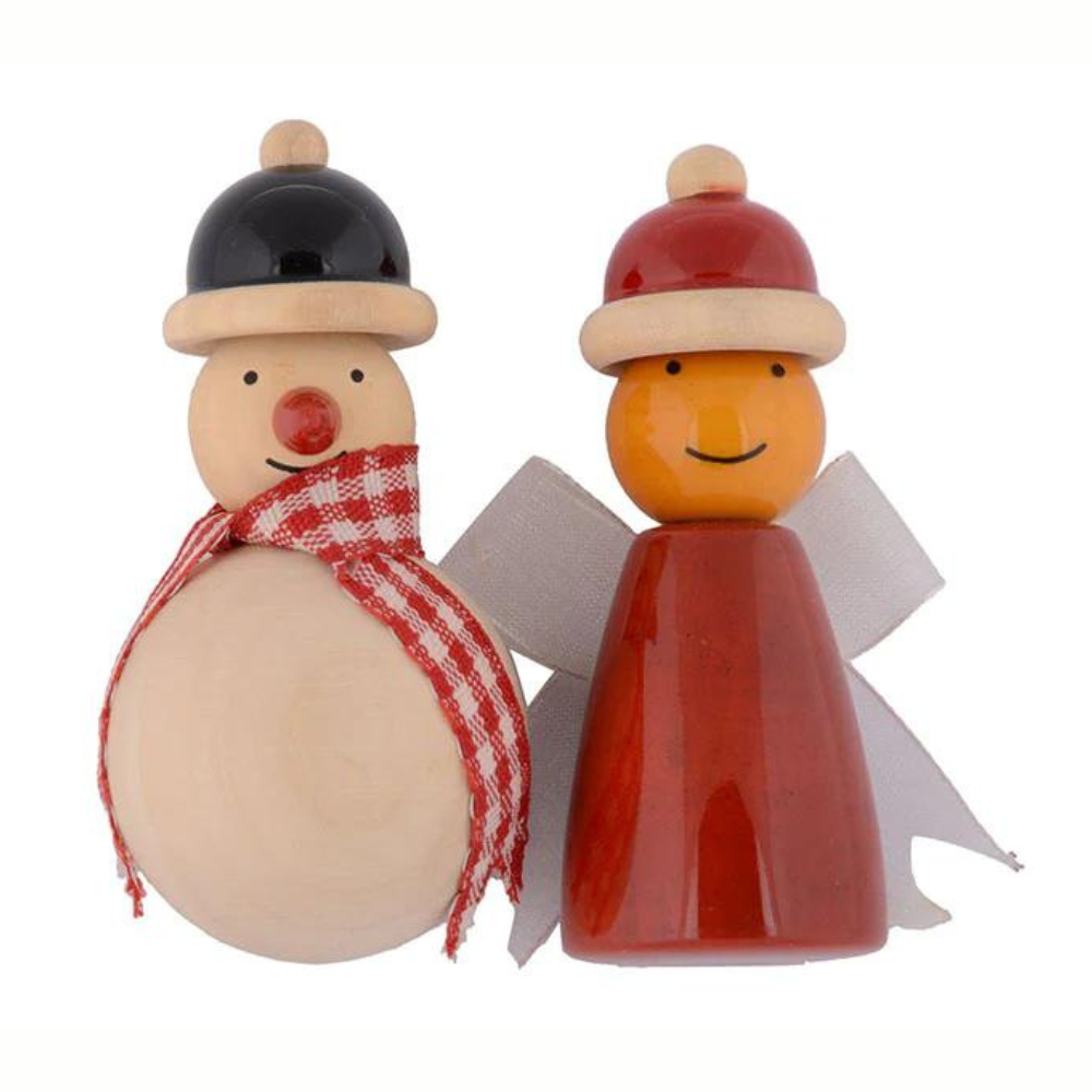 Fairkraft Creations Handmade Snowman & Fairy Fridge Magnets (Set of 2)