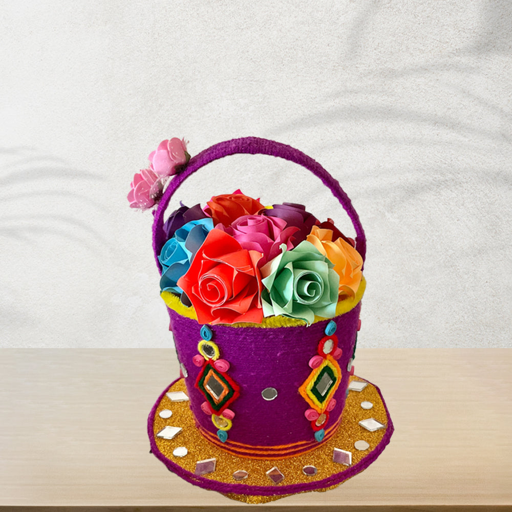 Paper Quilling Mini Flower Basket