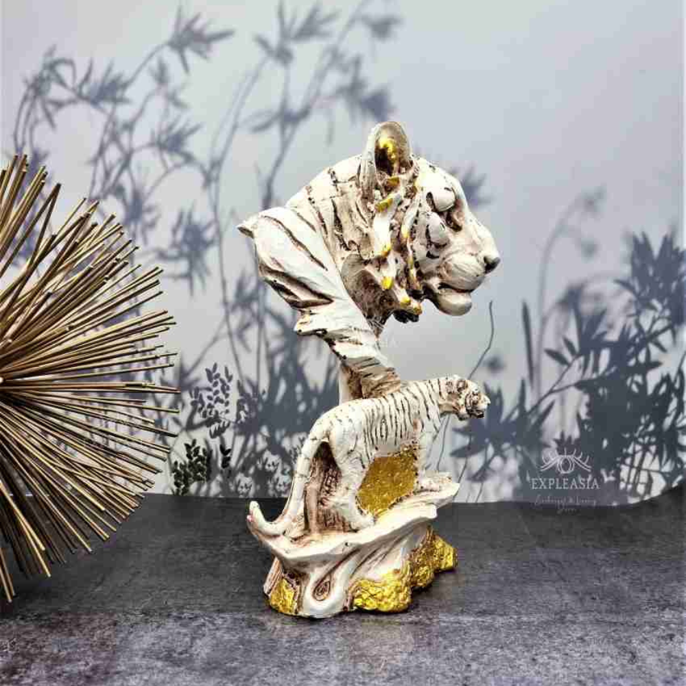 Tiger-Face with Standing Tiger Showpiece