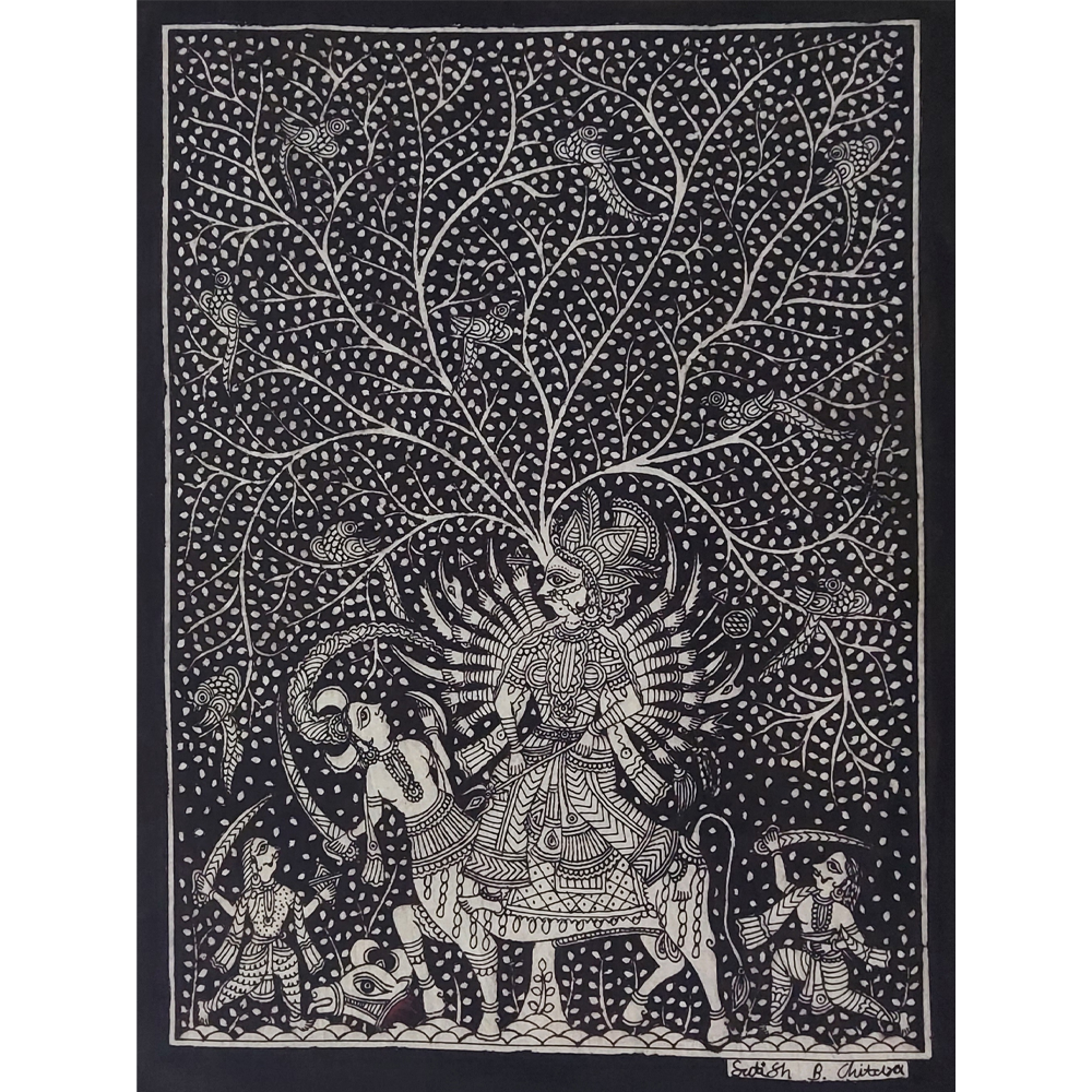 Durga Mata Handmade Painting