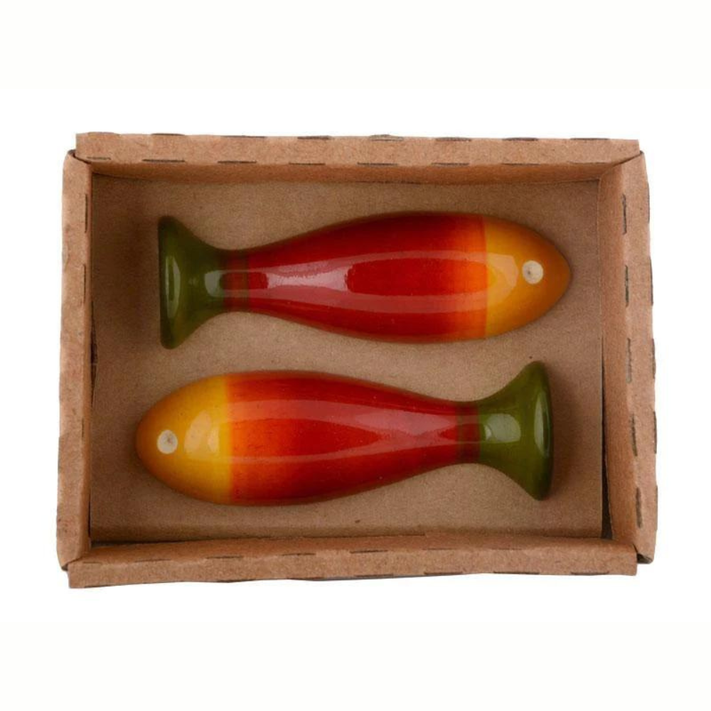 Fairkraft Creations Handmade Fish Wooden Fridge Magnets (Set of 2)