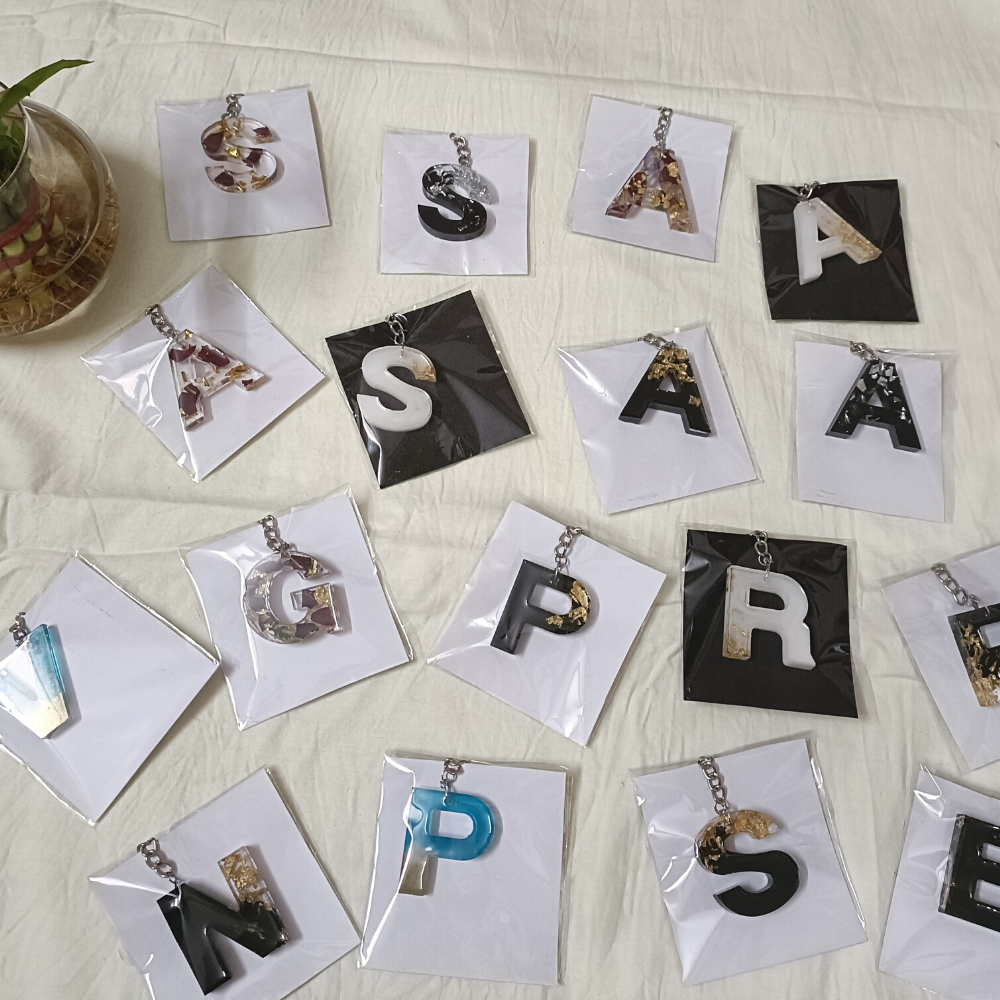 Custom Resin Letter Keychain