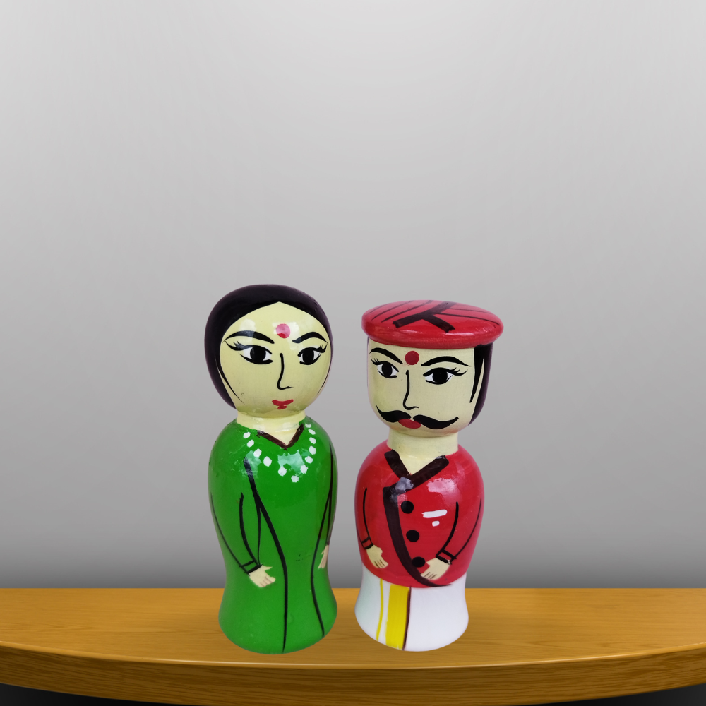 Wooden Channapatna Dolls (Set of 2)
