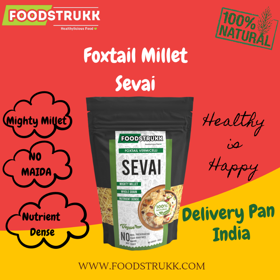 Foodstrukk Healthy Millet Sevai Combo (Little Millet, Foxtail) (200g x 2, 400g)