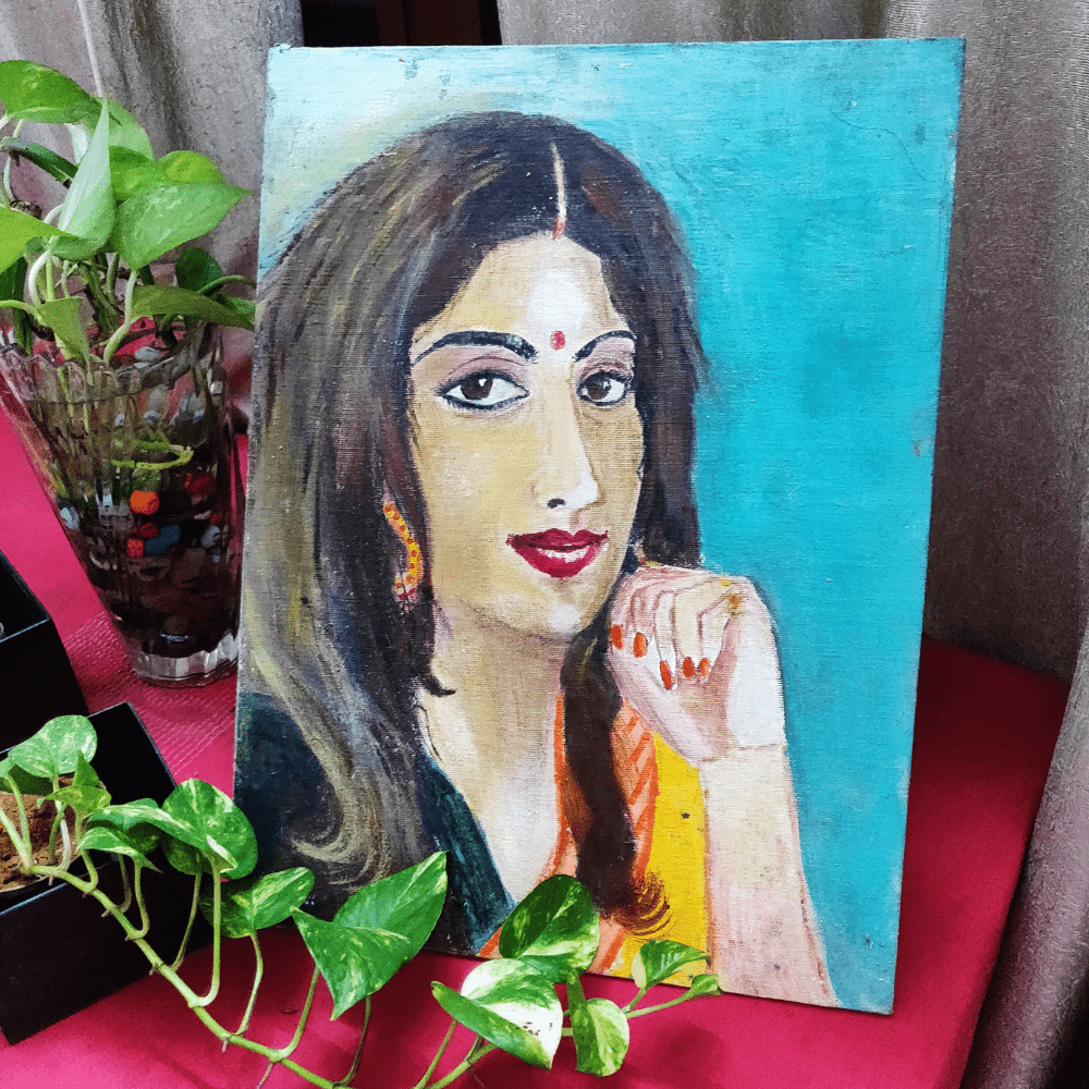 Woman Painting Wall Art