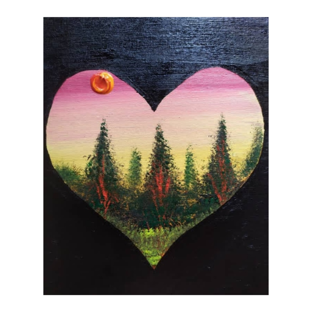 Heart Shape Landscape Painting