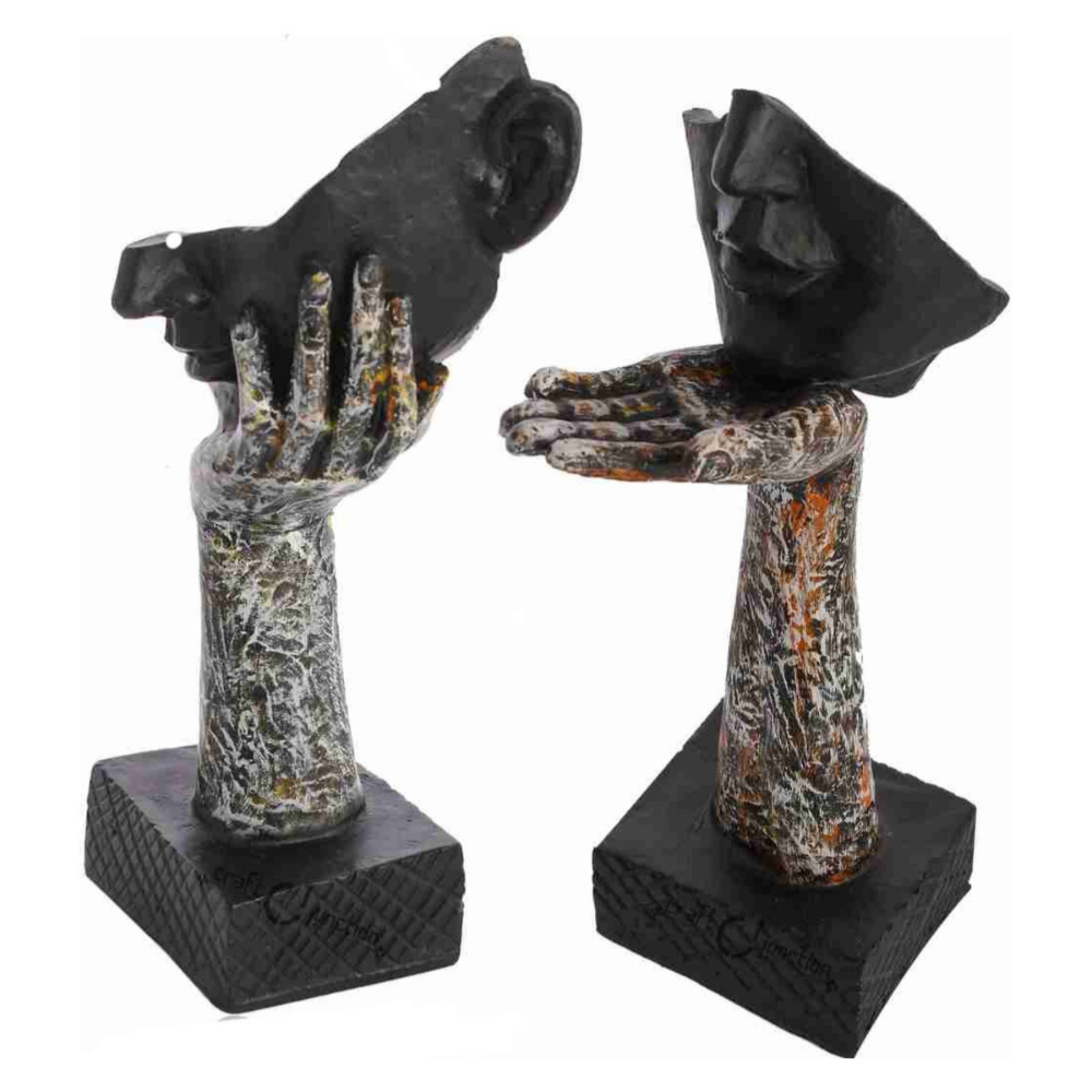 Hand-Face Showpiece (Set of 2)
