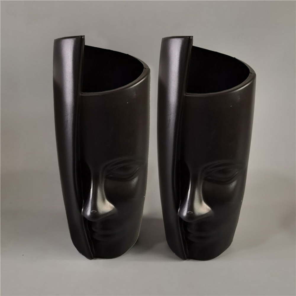 Half-Face Planters/Pots (Set of 2)