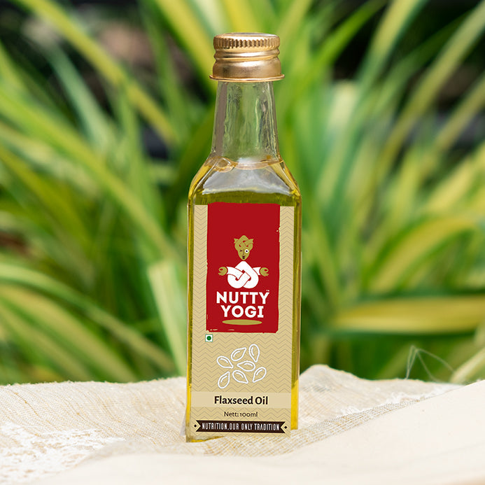Nutty Yogi Cold-pressed Organic Flax Seed Oil (100ml)