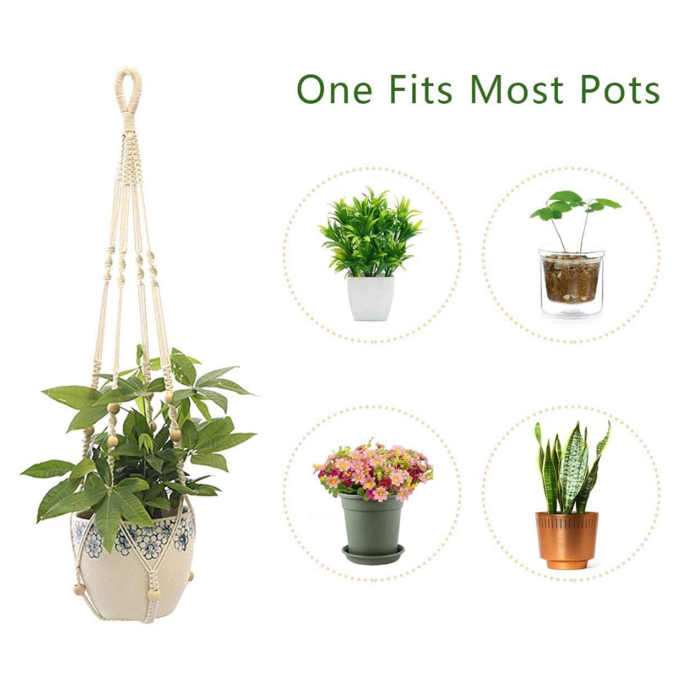 ecofynd Macrame Cotton Plant Hanger