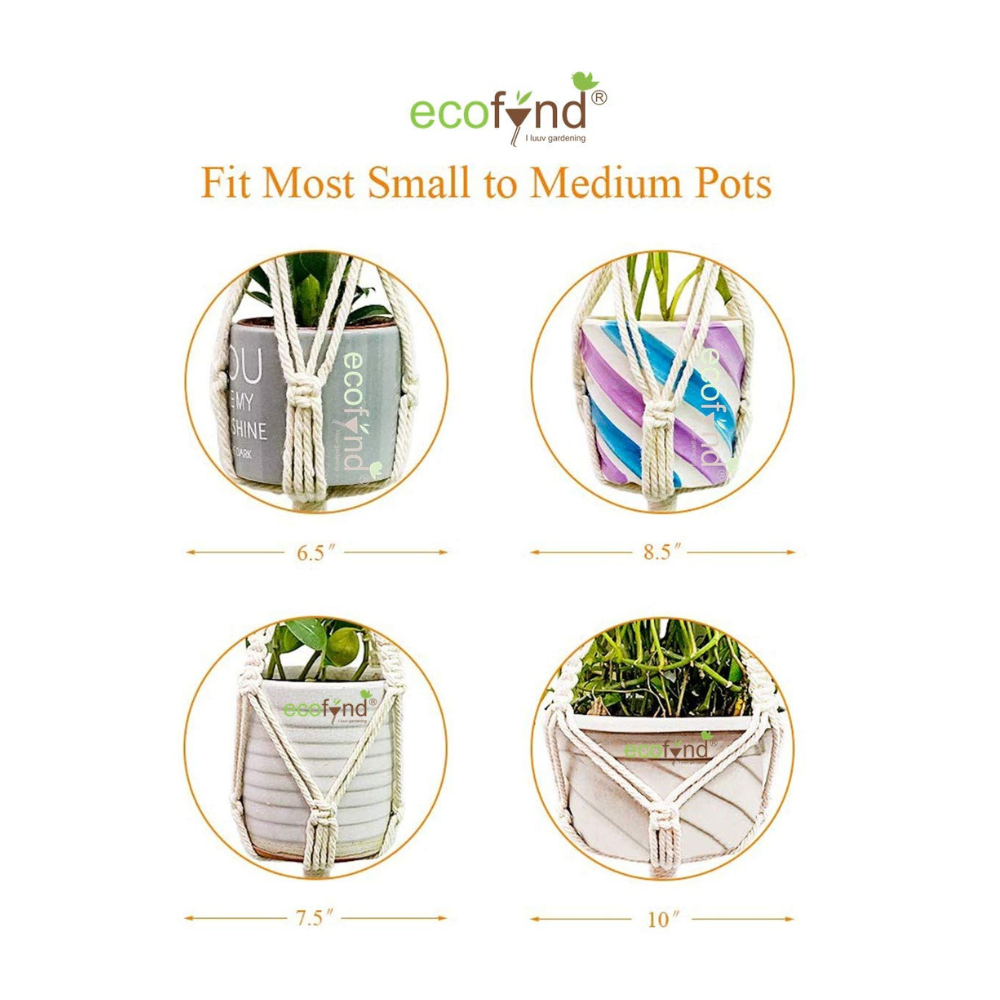 ecofynd Macrame Cotton Plant Hanger