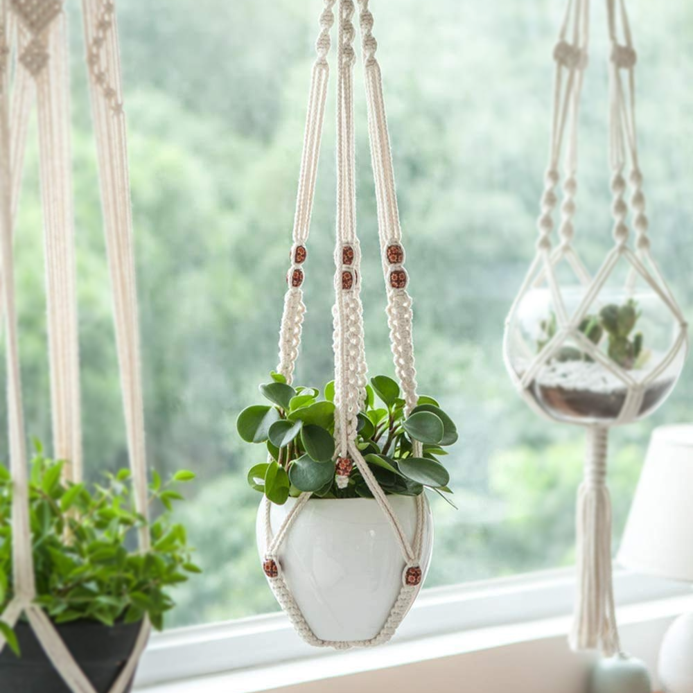 ecofynd Macrame Cotton Plant Hanger