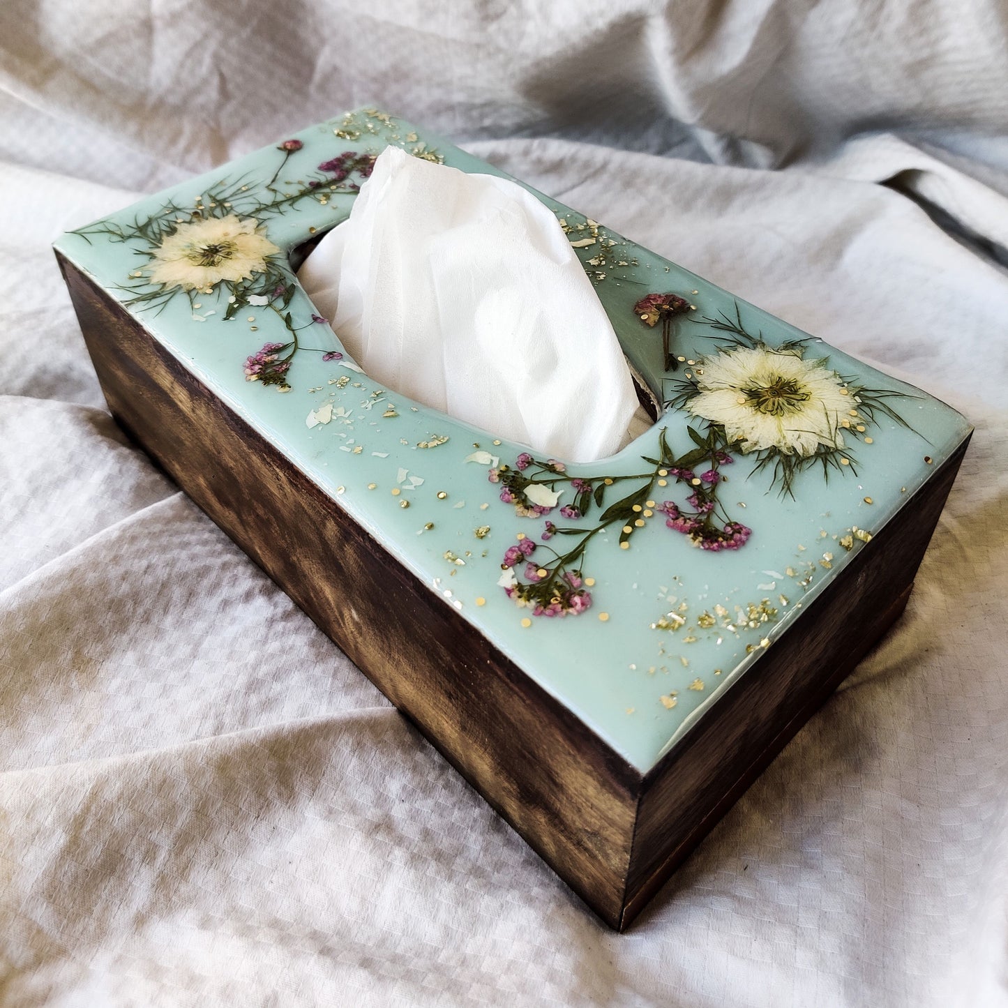 Tissue Box - Moon Zest Flowers