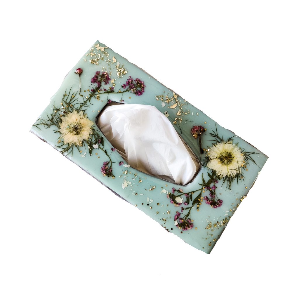 Tissue Box - Moon Zest Flowers